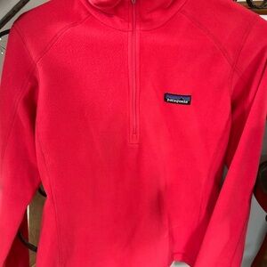 Patagonia Red Quarter-Zip Fleece Pullover
